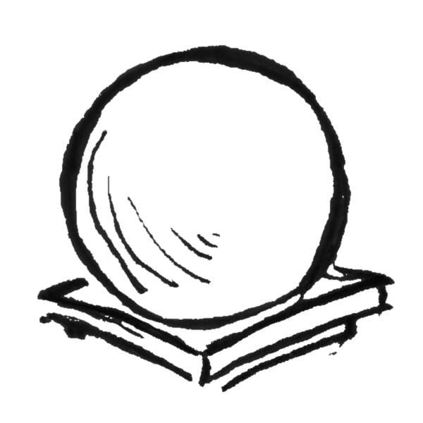 A pencil painted granite sphere from NFT book